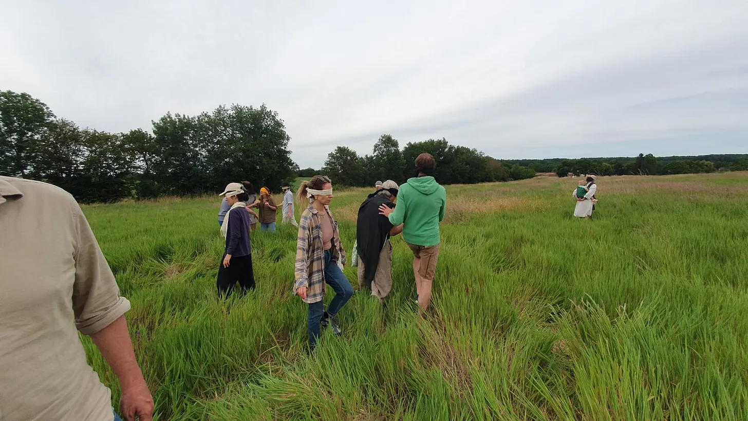 Embodiment exercise - participants must find their way home blindfolded