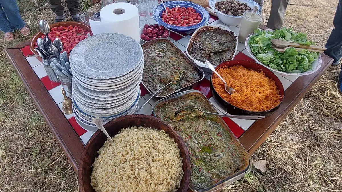 One of the evening meals prepared by Valerie and Nina