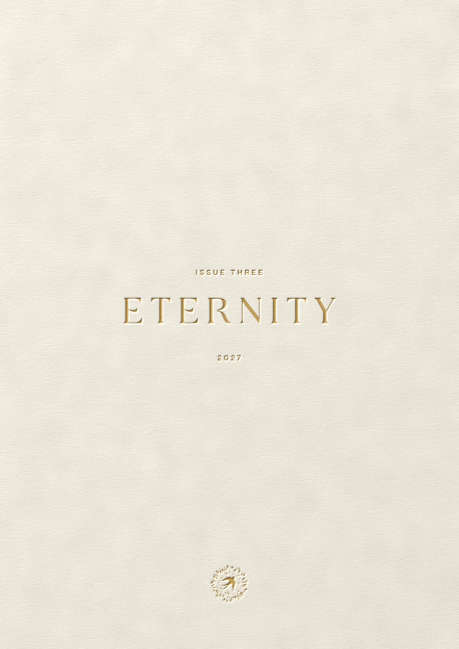 Placeholder cover for Issue #3: Eternity, in gold foil on cream paper, with the Seeds of Renaissance mark