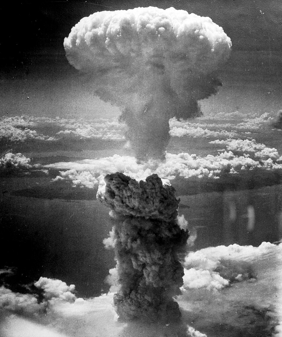 Mushroom cloud over Nagasaki, August 1945