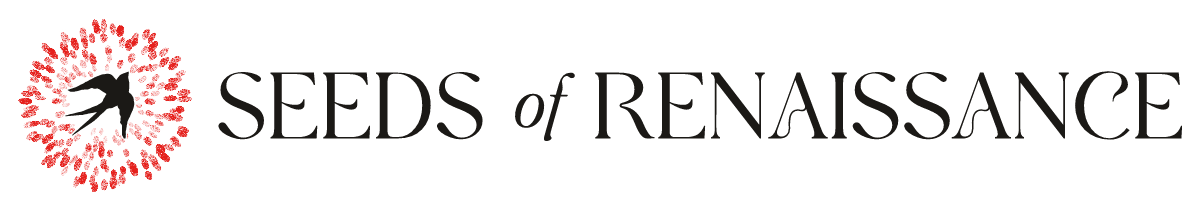 Seeds of Renaissance logo, horizontal, in color